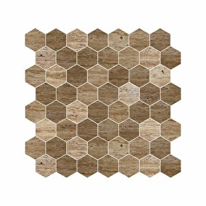 Hexagon Dijital Baskılı Cam Mozaik Fbdj 048