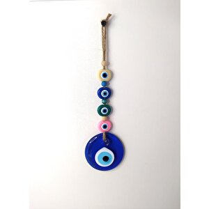 Cam Nazar Kötü Göz Kovucu Hand Made Ağaç Duvar Dekorasyonu Hasır Nazarlık Duvar Ağaç Ev Süsü