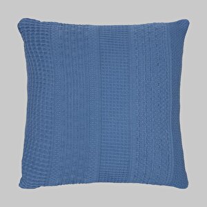Eskel Mavi %100 Pamuk Dekoratif Kırlent 45*55 Cm