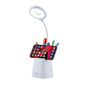 Kalemlikli Led Masa Lambası Beyaz