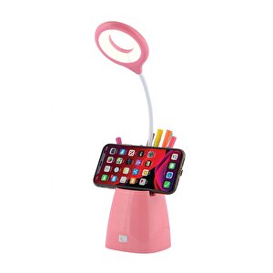 Kalemlikli Led Masa Lambası Pembe