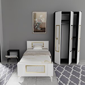 Norra  Çocuk Genç Odası Takımı (c-l-g) Antrasit-Beyaz-Altın