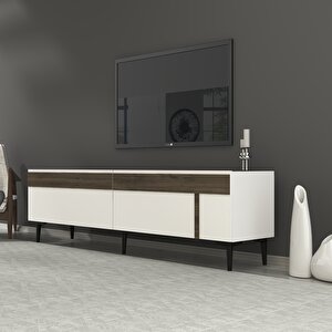 Asude Tv Sehpasi (alt Modül) Beyaz-Ceviz Beyaz - Ceviz