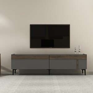 Asude Tv Sehpasi (alt Modül) Antrasit-Ceviz Antrasit Ceviz
