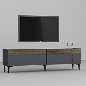 Asude Tv Sehpasi (alt Modül) Antrasit-Ceviz Antrasit Ceviz