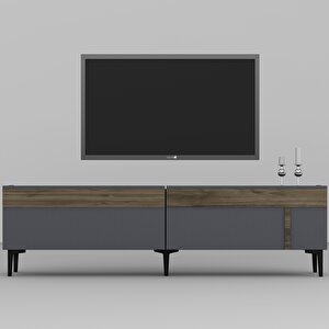 Asude Tv Sehpasi (alt Modül) Antrasit-Ceviz Antrasit Ceviz