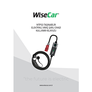 WiseCar Wtps3 22 Kw Taşınabilir Elektrikli Araç Şarj İstasyonu Kablolu Ve Taşıma Çantalı