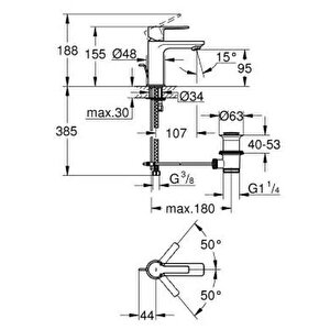 Lineare Lavabo Bataryası Xs-boyut - 32109al1