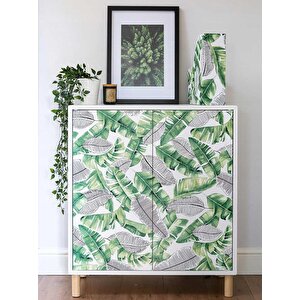 349-3268 Yaprak Desen Kendinden Yapışkanlı Folyo (45cm X 1mt)