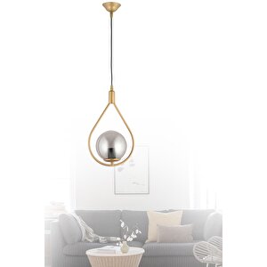 Nisa Luce Damla Tekli Avize - Antik(füme Top Cam)