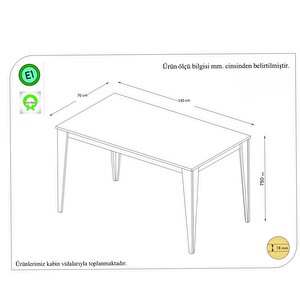 Artemi̇s Yemek Masası Beyaz 130 X 70