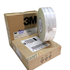 3m Reflektif Bant Beyaz 50metre Tüvtürk Onaylı Reflektör Şerit