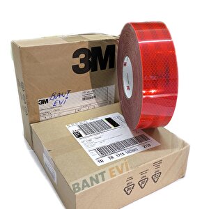 3m Reflektif Bant Kırmızı 15metre Tüvtürk Onaylı Reflektör Şerit