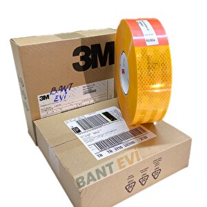 3m Reflektif Bant Sarı 50metre Tüvtürk Onaylı Reflektör Şerit