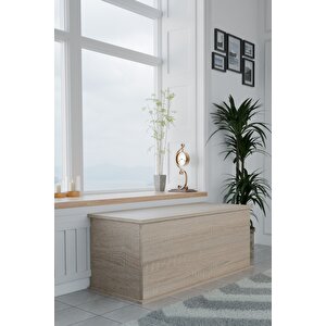 Ecm 125cm Sandık Dekoratif Ahşap Lüks Çeyiz Sandığı Salon Antre Mobilyası Organizer Saklama Kutusu