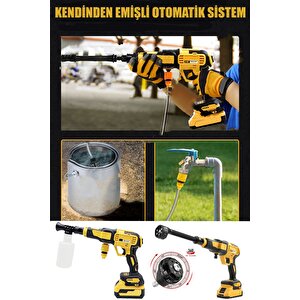 21500wh Kömürsüz Bl Motor X2 Akülü Yüksek Basınçlı Oto Araç Bahçe Yıkama Akülü İlaçlama Tabancası 70bar