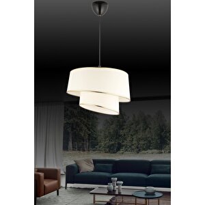 Nisa Luce Star-2 Kat Pasta Avize Beyaz/altın Biyeli