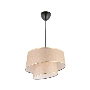 Nisa Luce Star-2 Kat Pasta Avize Kahve/altın Biyeli