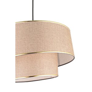 Nisa Luce Star-2 Kat Pasta Avize Kahve/altın Biyeli