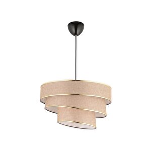 Nisa Luce Star-3 Kat Pasta Avize Kahve/altın Biyeli
