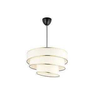 Nisa Luce Star-3 Kat Pasta Avize Beyaz/altın Biyeli