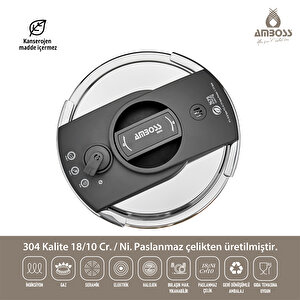 Enio Matik Paslanmaz Çelik Düdüklü Tencere 22 Cm 4lt
