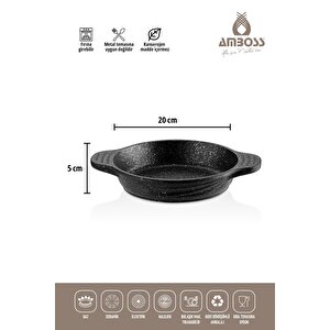 Amboss 9 Parça Desigram Black Fatso Tencere Seti Ve Odin Sahan Seti