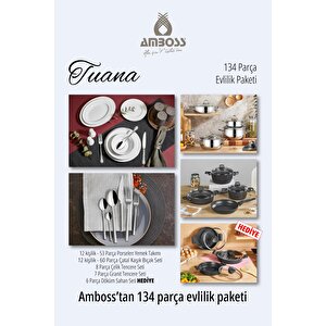 Tuana 134 Parça Evlilik Paketi + 6 Parça Döküm Sahan Hediye !