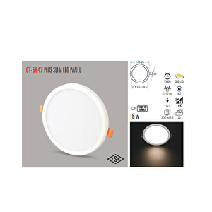 Ct-5647 15w/3200k Plus Led Panel Armatür(g.işiği) Cata