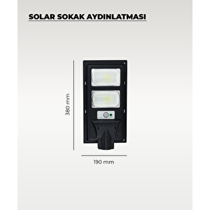 100w Solar Sokak Aydınlatması 6500k (beyaz Işık)