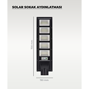 250w Solar Sokak Aydınlatması 6500k (beyaz Işık)