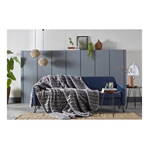 Doqu Home Embos Battaniye Çift Kişilik Senfoni Gri 220x240
