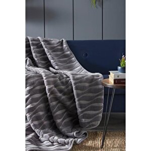 Doqu Home Embos Battaniye Çift Kişilik Senfoni Gri 220x240