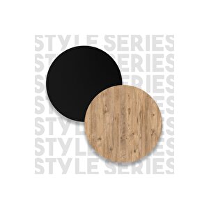Lowa 120 Cm Raflı Bar Masası Mutfak Yemek Masası Siyah-atlantik Çam Lw1-la