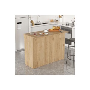 Steel 2 Kapaklı 120cm Ada Mutfak Yemek Masası Sepet Sl2-s