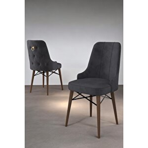 Zümra Serisi, Meşe Desen 80x132 Açılabilir Mdf Mutfak Masası Takımı 6 Adet Sandalye