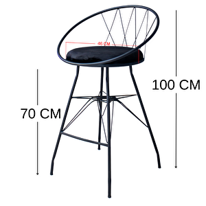 Azra 80x100 Oval Mutfak Yemek Masası 4 Kişilik Çapraz Telli Bar Sandalyesi Cafe Masa