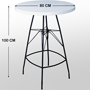 Azra 80x100 Oval Mutfak Yemek Masası 4 Kişilik Çapraz Telli Bar Sandalyesi Cafe Masa