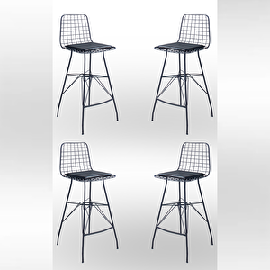 Mina 80x100 Oval Mutfak Yemek Masası 4 Kişilik Çapraz Tel Bar Sandalyesi Cafe Masa Siyah Mermer