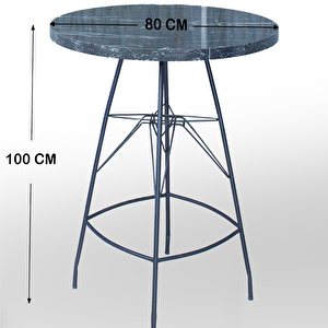 Aksa 80x100 Oval Mutfak Yemek Masası 2 Kişilik Çapraz Telli Bar Sandalyesi Cafe Masa