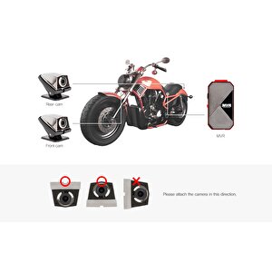 Gnet Mvr Motosi̇klet 2 Kamerali Fullhd Wi-fi Wprf Araç Kamerasi