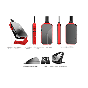 Gnet Mvr Motosi̇klet 2 Kamerali Fullhd Wi-fi Wprf Araç Kamerasi