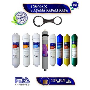 Tüm Kapalı Kasalar Için 8 Aşama (orji̇nal Yeni̇ Seri̇ ) İnline Filtre Seti, Anahtar Ve Dirsek Hediyeli