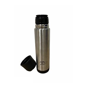 Çelik Matara Termos  - Çelik Su Çay Termosu 500 Ml. Ckr2001 Siyah