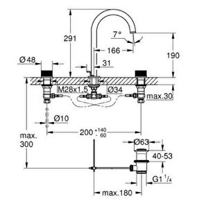 Grohe Atrio Private Collection 3 Delikli Lavabo Bataryası L-boyut - 20595000