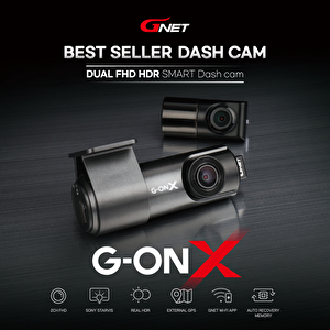 Gnet Gonx 2ch Full Box Fullhd Wi-fi Gps 32gb Hafıza Kartı Hdr Araç Kamerası