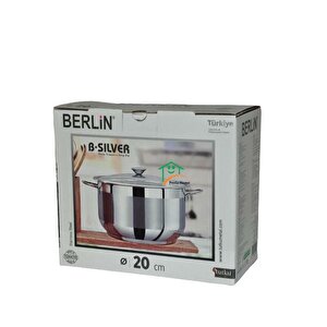 Berlin Silver 20x10 Cm Derin Çelik Tencere