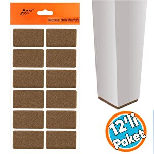 Masa Sandalye Parke Zemin Koruyucu Keçe Yapışkanlı Dikdörtgen 35x55 Mm (12'li Paket)