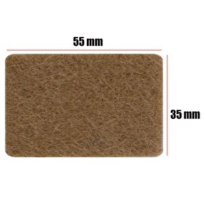 Masa Sandalye Parke Zemin Koruyucu Keçe Yapışkanlı Dikdörtgen 35x55 Mm (12'li Paket)