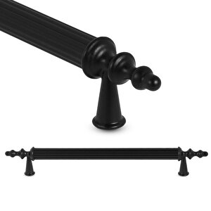 Mobilya Çekmece Dolap Kapak Kulpu Kulbu Siyah Metal Kulp 160 Mm (4 Adet)